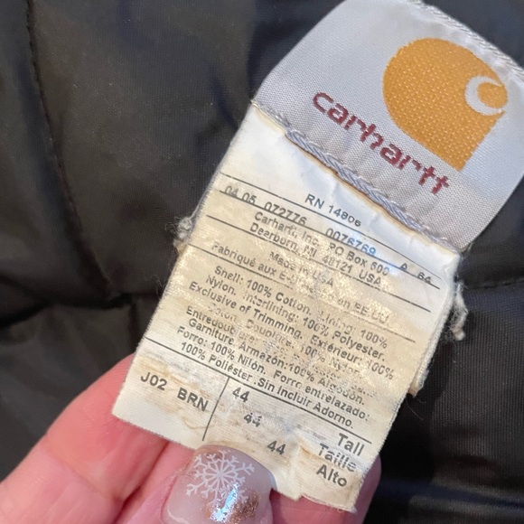 Carhartt Coat Mens LargeT Detroit Arctic Vintage Streetwear Quilted Duck Utility - Picture 6 of 6